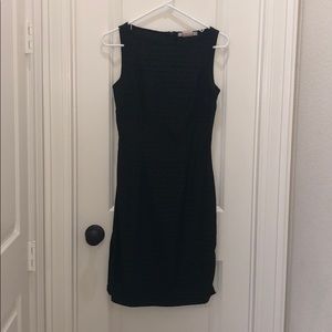 Black Knee Length Sheath Dress